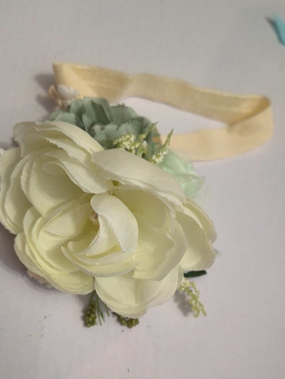 Floral Hair Bow – Ivory Bloom